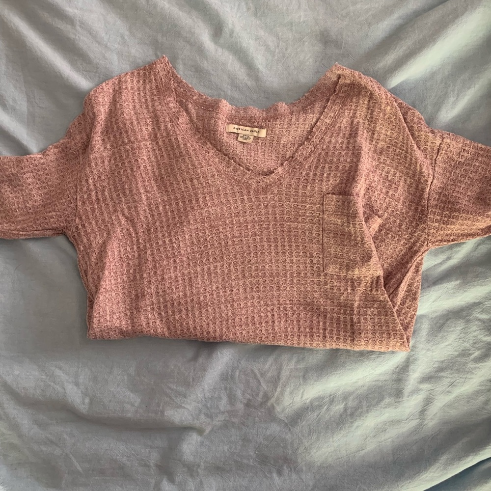 American Eagle waffle shirt